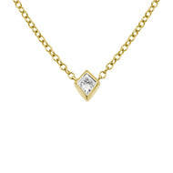 Kite Shaped Diamond Stationary Pendant