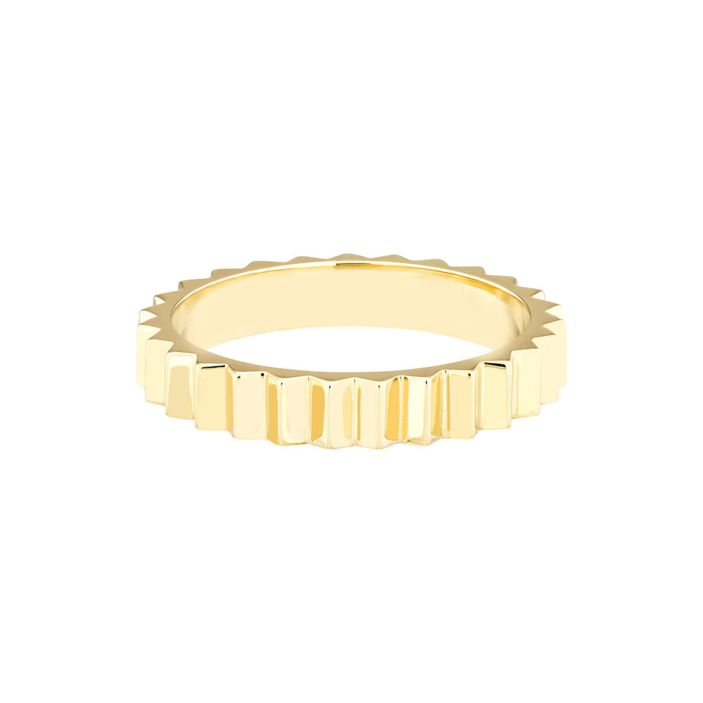 Gold Zig Zag Style Ring
