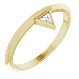 Triangle Diamond Accent Ring
