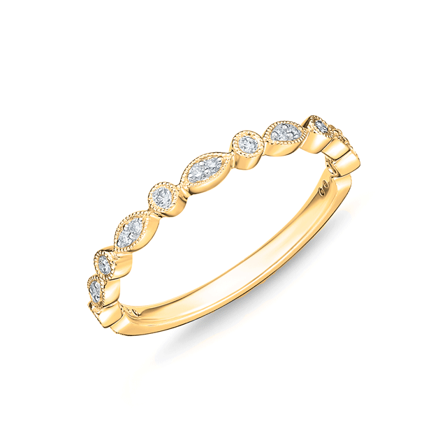 
            
                Load image into Gallery viewer, Bead Round &amp;amp; Illusion Marquise Band
            
        