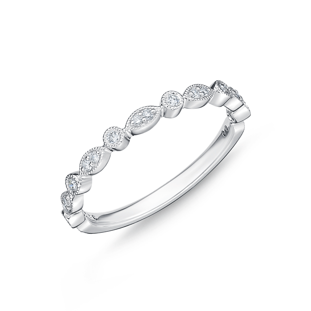 
            
                Load image into Gallery viewer, Bead Round &amp;amp; Illusion Marquise Band
            
        