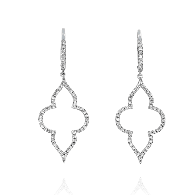 
            
                Load image into Gallery viewer, Floral Drop Diamond Earrings
            
        