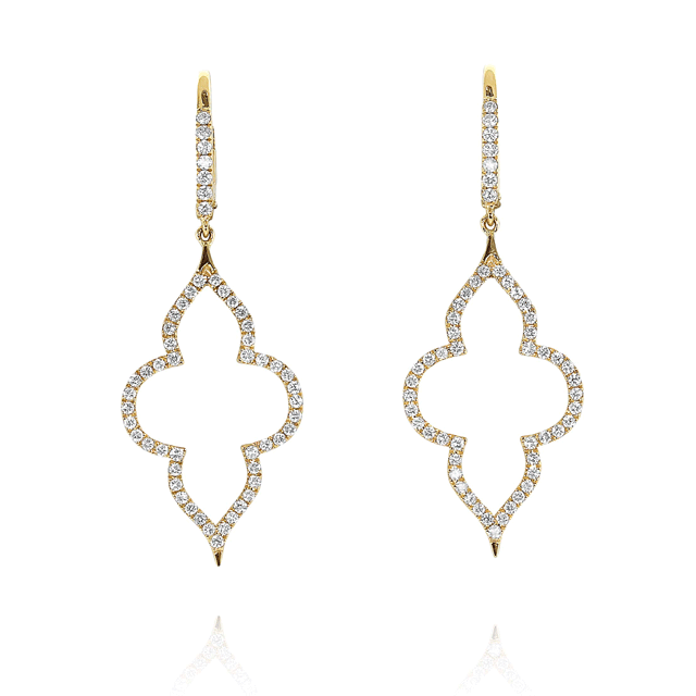 
            
                Load image into Gallery viewer, Floral Drop Diamond Earrings
            
        