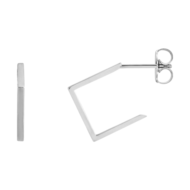 Square Open Hoops
